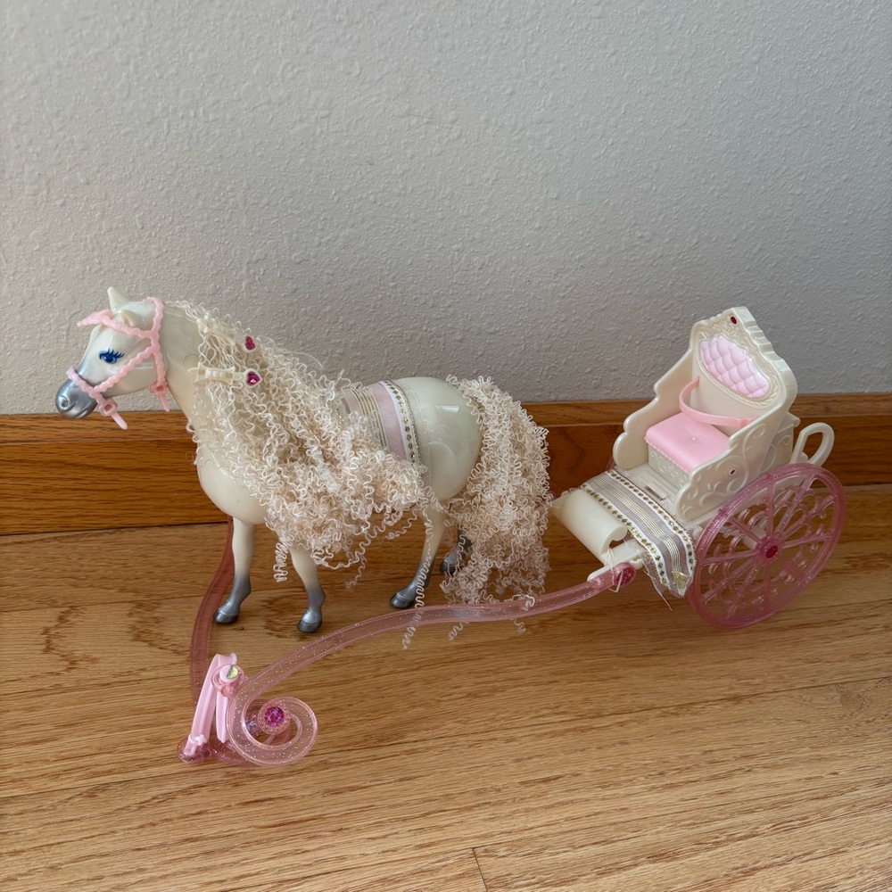 Barbie Kelly’s princess carriage and white horse